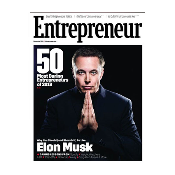 Featured alongside Elon Musk